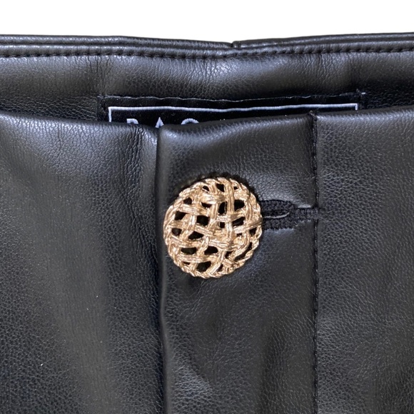 Bagatelle Collection Faux Leather NWT Pants Wide Leg crop Trousers High Rise - Picture 8 of 11